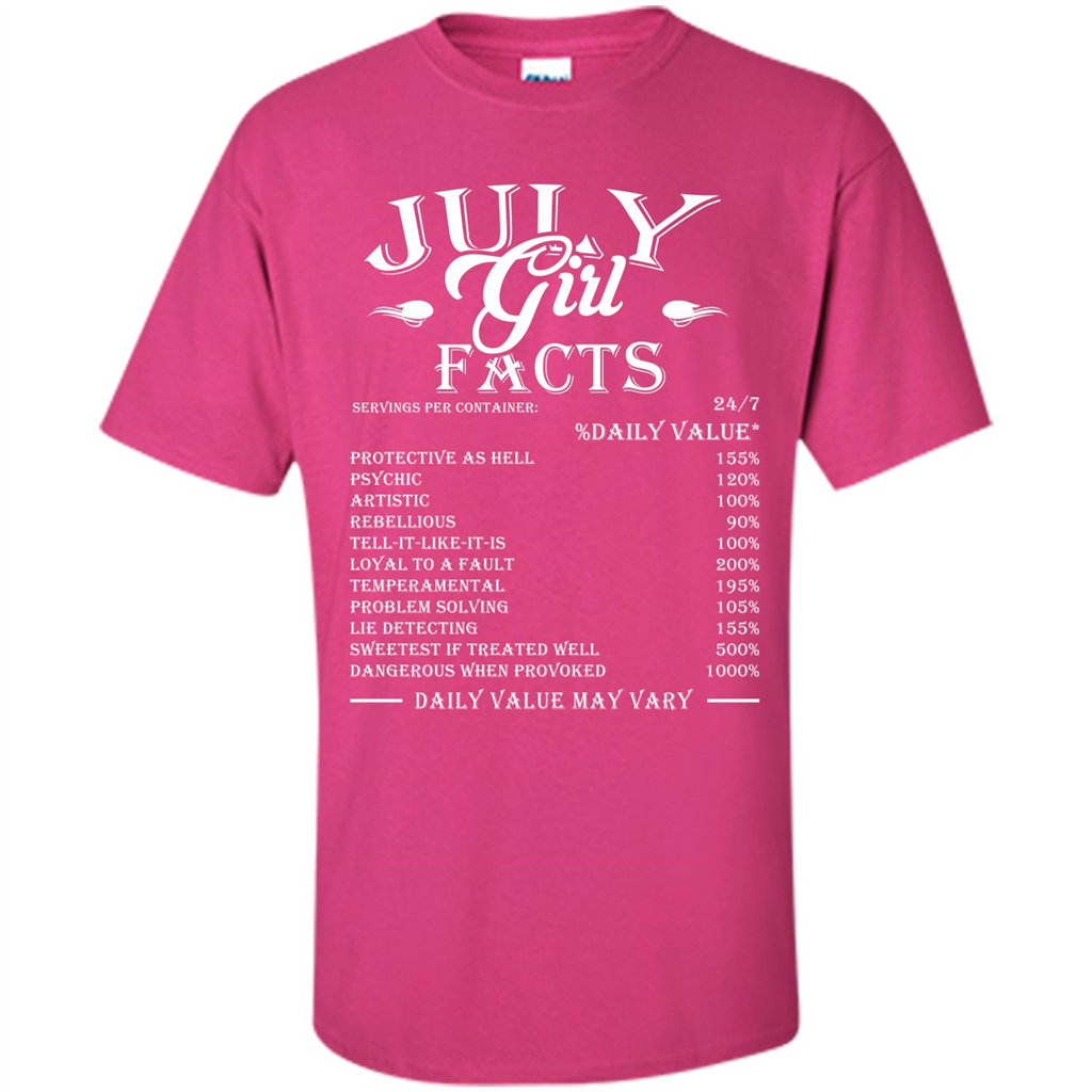 July Girl Facts T-shirt Heliconia