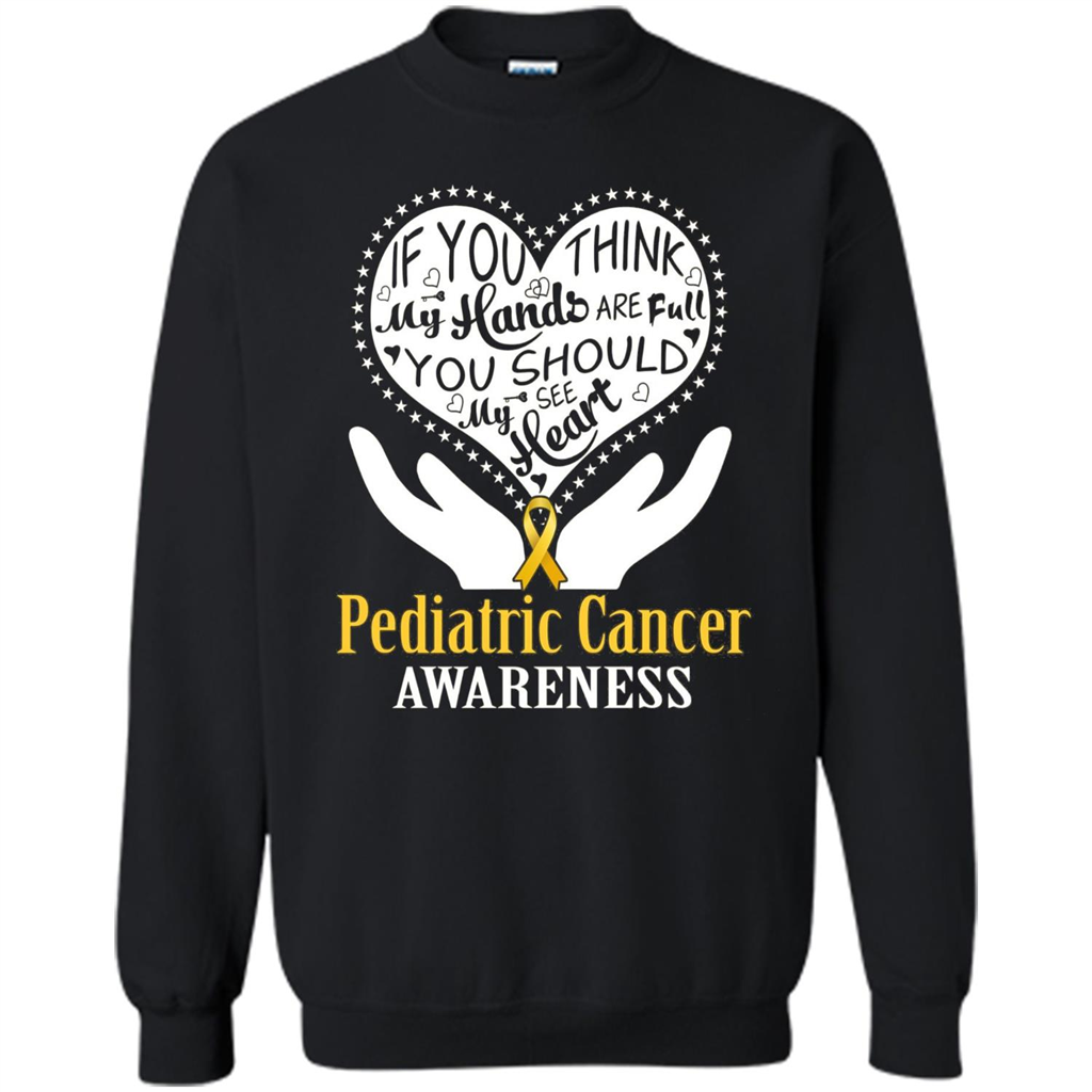 Pediatric Cancer T-shirt Raise Awareness Black