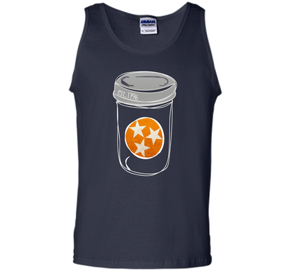 Tennessee Flag Orange and White Mason Jar Tee Shirt Vintage shirt Navy