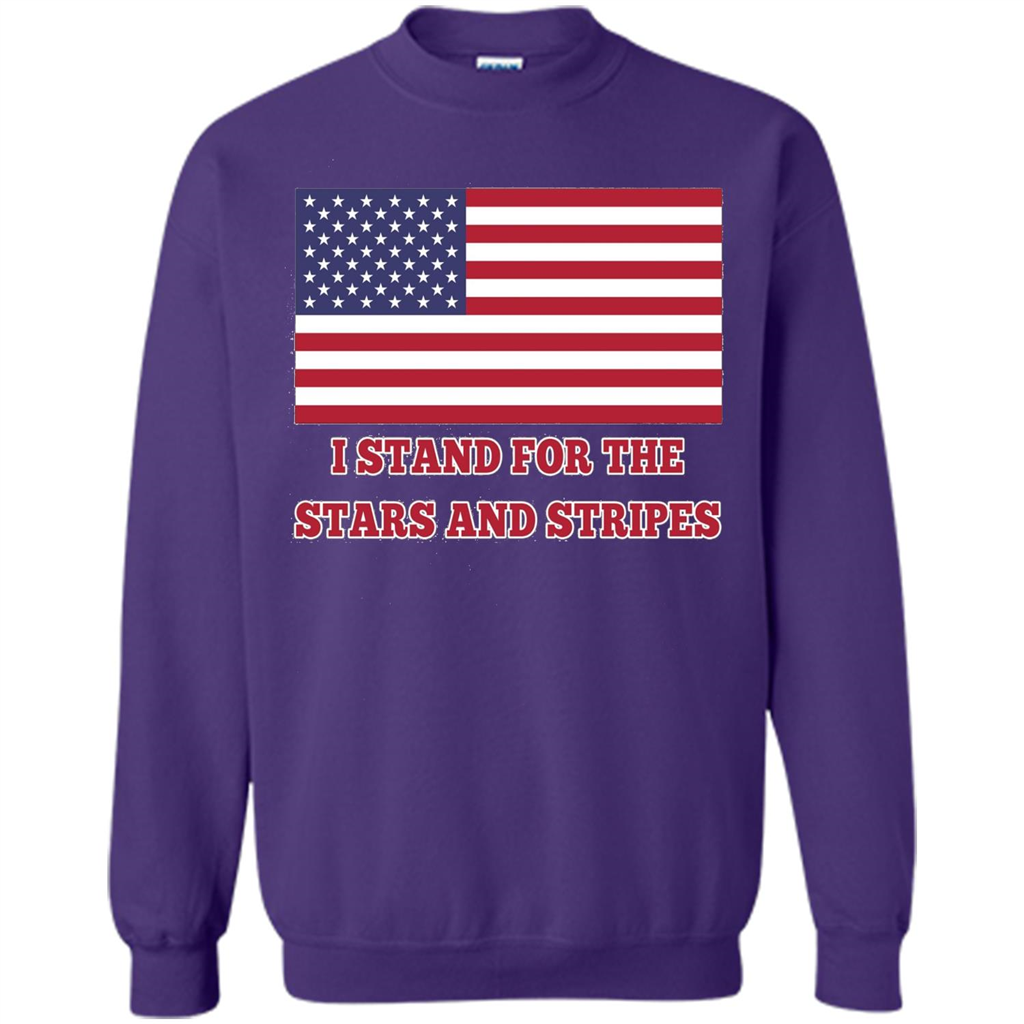 I Stand For The Star And Stripes American Flag T-shirt Purple