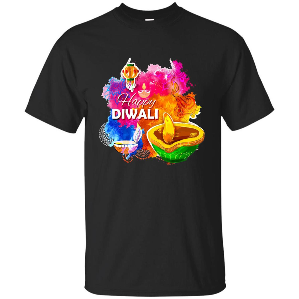 Happy Diwali Deepavali T-Shirt October 19th T-shirt Black