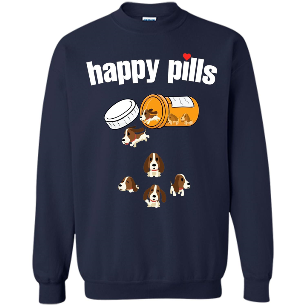 Dog Lover T-shirt Happy Pills T-shirt Navy