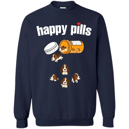 Dog Lover T-shirt Happy Pills T-shirt Navy