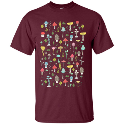 Mushrooms T-Shirt Maroon