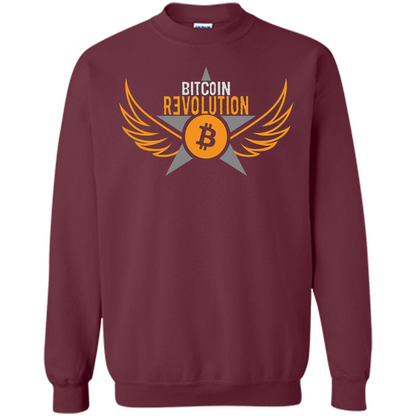 Bitcoin T-shirt Cool Cryptocurrency Revolution BTC Logo T-shirt Maroon