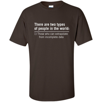 Funny T-shirt There Are Tow Types Of Pepple In The World Dark Chocolate