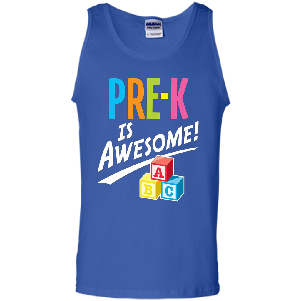 School Teacher T-shirt Pre-K Is Awesome ABC Blocks T-shirt Royal
