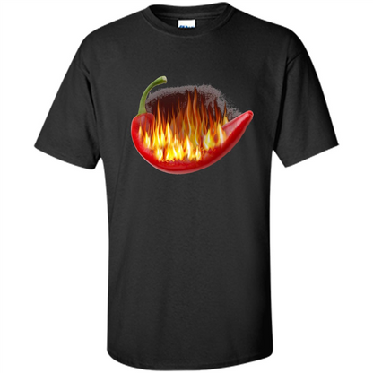 Hot Pepper On Fire T-shirt Black