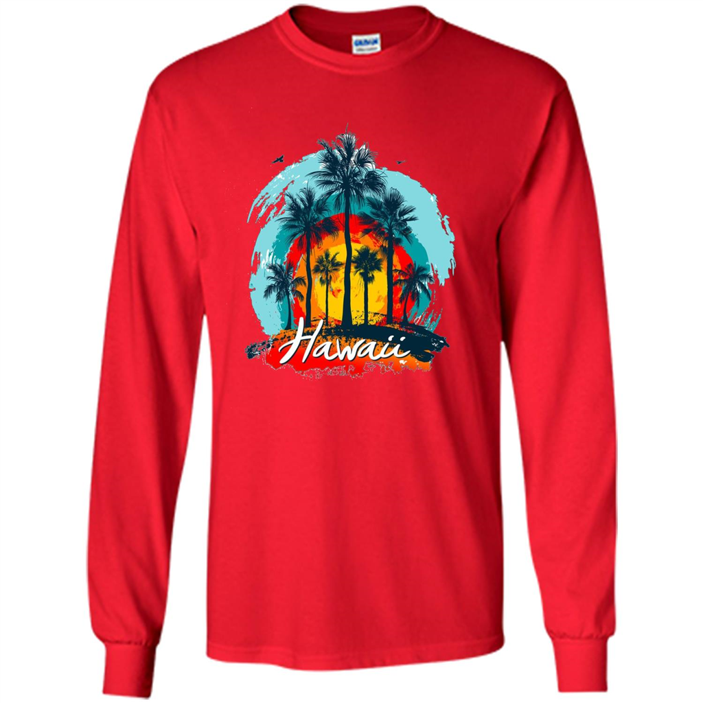 Summer T-shirt Hawaiian Islands Aloha T-Shirt Red