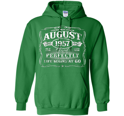 August T-shirt Legends Were Born In August 1957 T-shirt Irish Green
