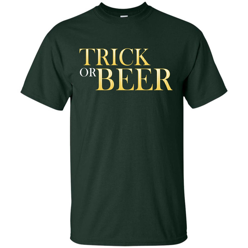 Beer T-shirt Trick Or Beer T-shirt Forest Green