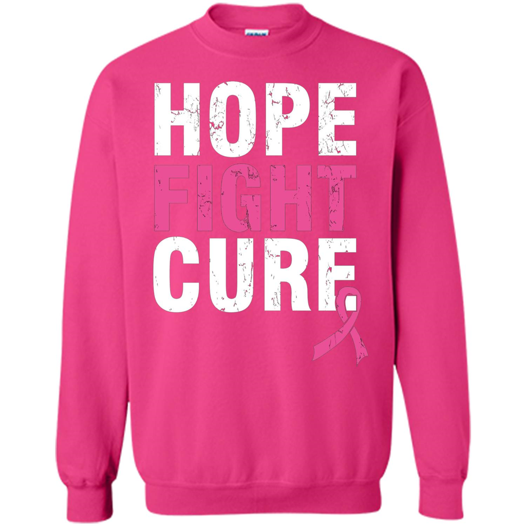 Breast Cancer Awareness T-shirt Hope Fight Cure Heliconia