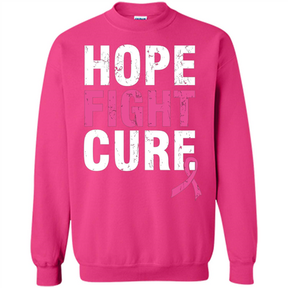 Breast Cancer Awareness T-shirt Hope Fight Cure Heliconia