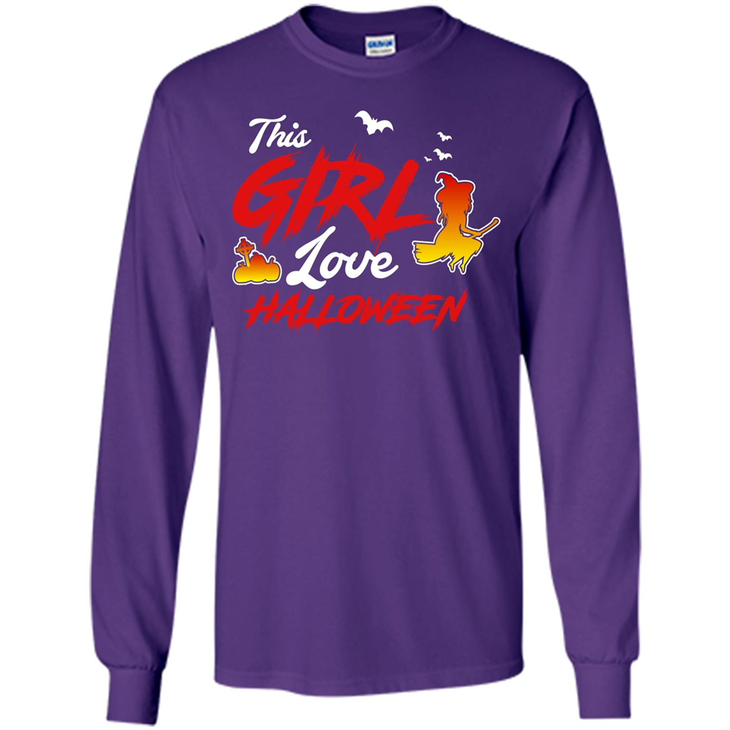Halloween T-shirt This Girl Love Halloween Purple