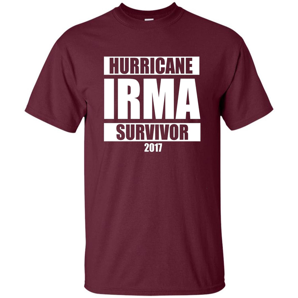 Hurricane Irma Survivor T-shirt 2017 Maroon