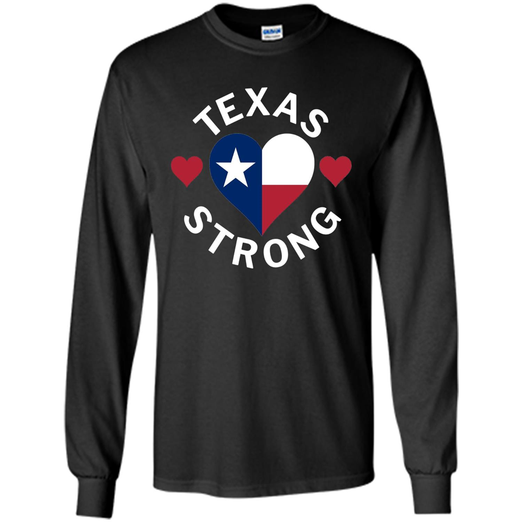 Texas Strong Hurricane Harvey Heart 2017 T-shirt Black