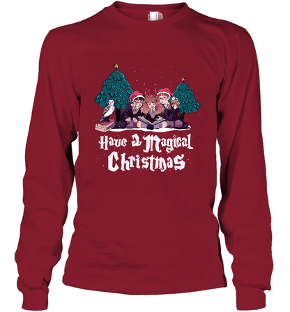 Have A Magical Christmas Harry Potter Long Sleeve T-Shirt Long Sleeve T-Shirt Cardinal Red