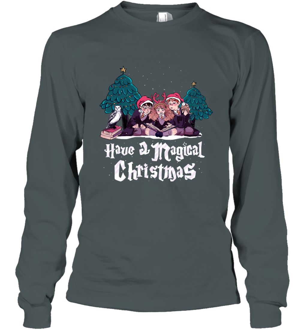 Have A Magical Christmas Harry Potter Long Sleeve T-Shirt Long Sleeve T-Shirt Dark Heather