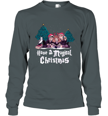 Have A Magical Christmas Harry Potter Long Sleeve T-Shirt Long Sleeve T-Shirt Dark Heather