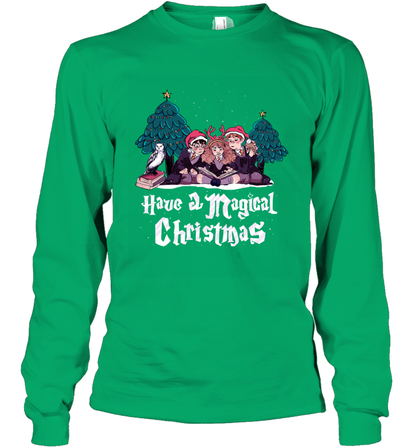 Have A Magical Christmas Harry Potter Long Sleeve T-Shirt Long Sleeve T-Shirt Irish Green