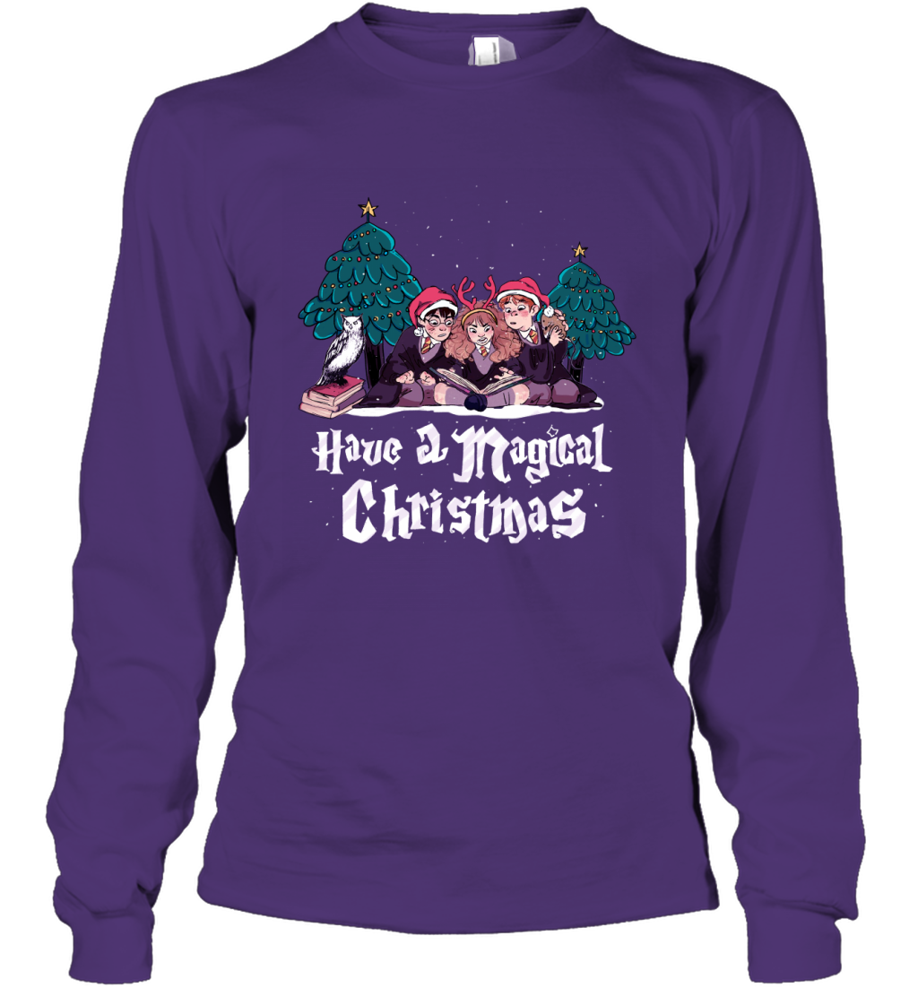Have A Magical Christmas Harry Potter Long Sleeve T-Shirt Long Sleeve T-Shirt Purple