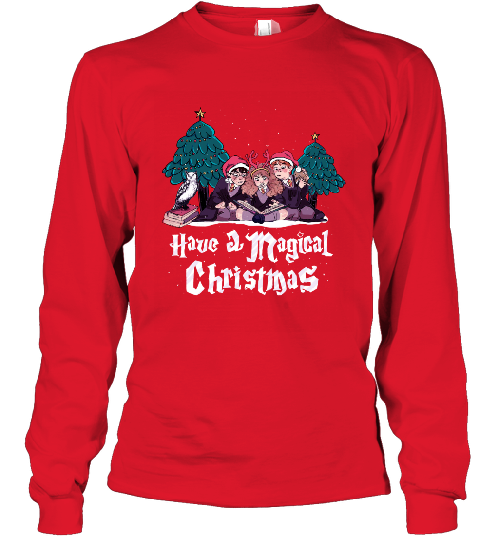 Have A Magical Christmas Harry Potter Long Sleeve T-Shirt Long Sleeve T-Shirt Red