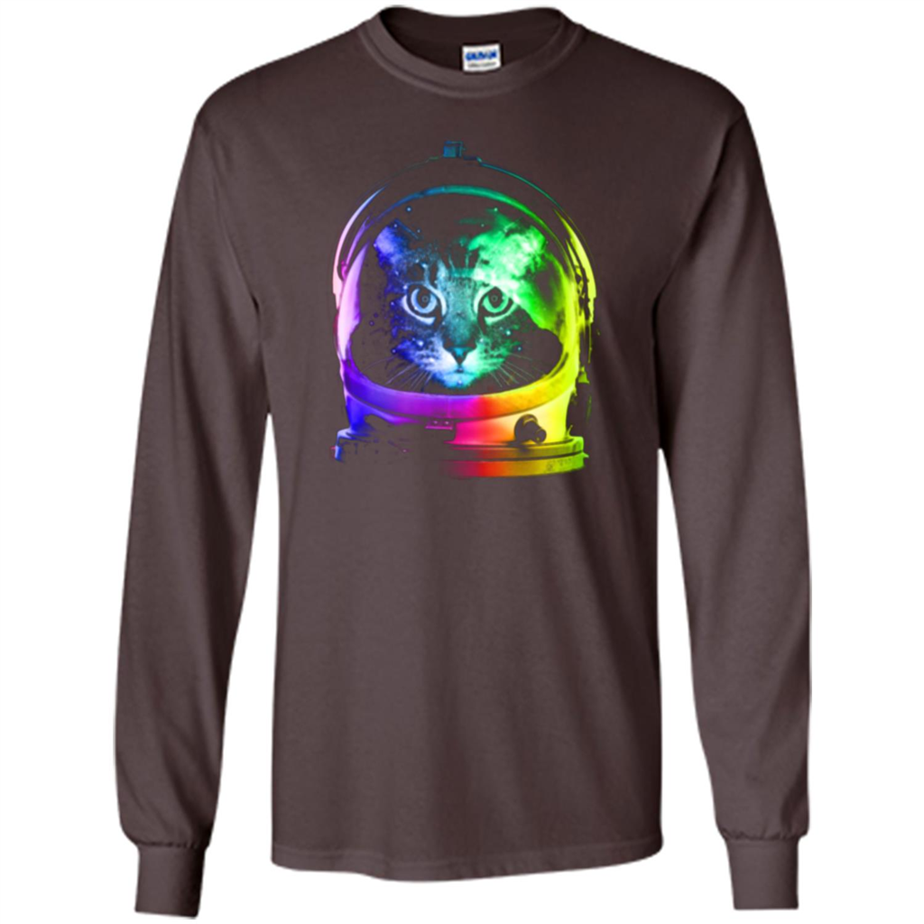 Astronaut Cat T-shirt Dark Chocolate