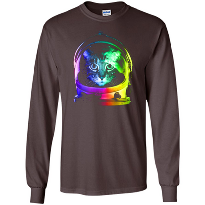 Astronaut Cat T-shirt Dark Chocolate