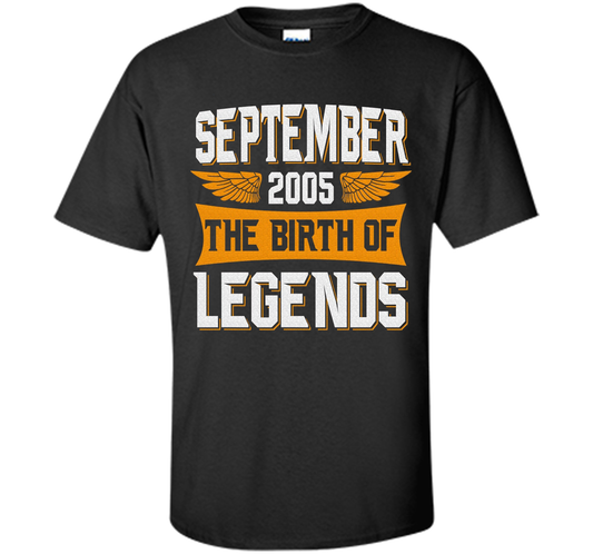 September 2005 The Birth Of Legends - Birthday T-Shirt t-shirt Black