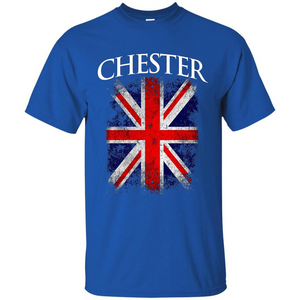 Chester England British Flag T-shirt