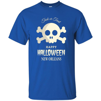 Halloween Trick or Treat Happy Halloween New Orleans T-shirt Royal