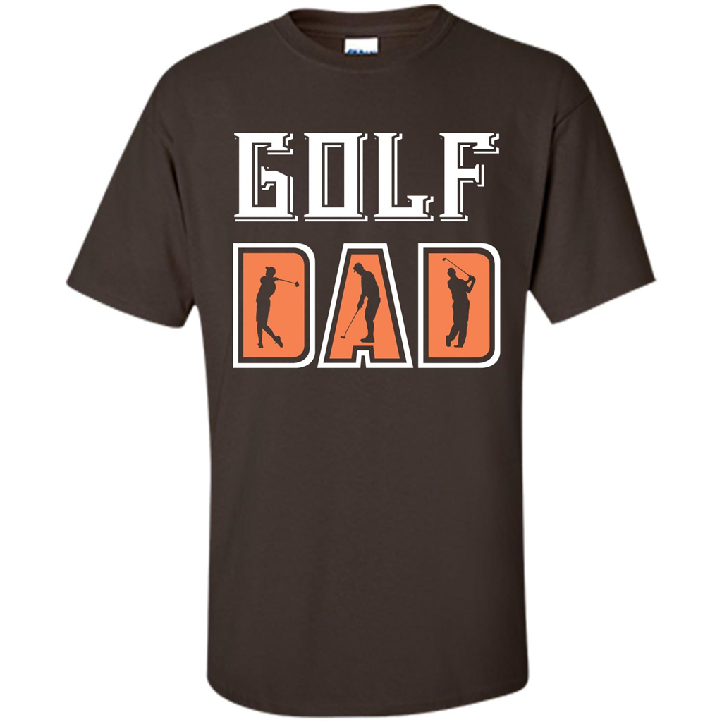 Golf Lover T-shirt Golf Dad Dark Chocolate