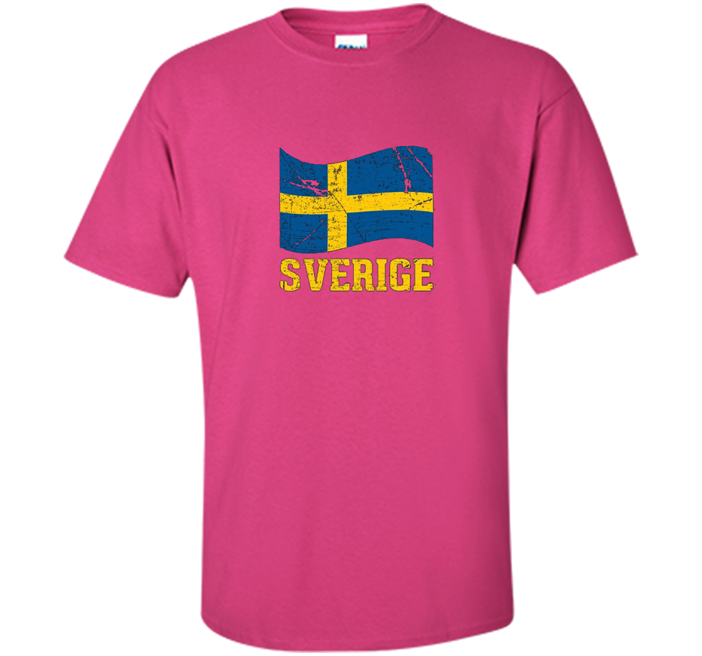 Swedish Flag, Sverige Souvenir Vintage T-Shirt t-shirt Heliconia