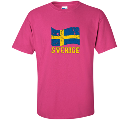 Swedish Flag, Sverige Souvenir Vintage T-Shirt t-shirt Heliconia