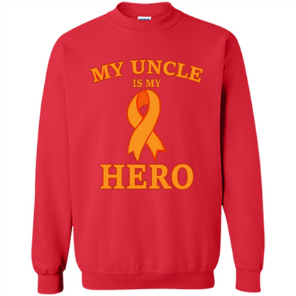 My Uncle is My Hero T-shirt Cancer Awareness T-Shirt Red