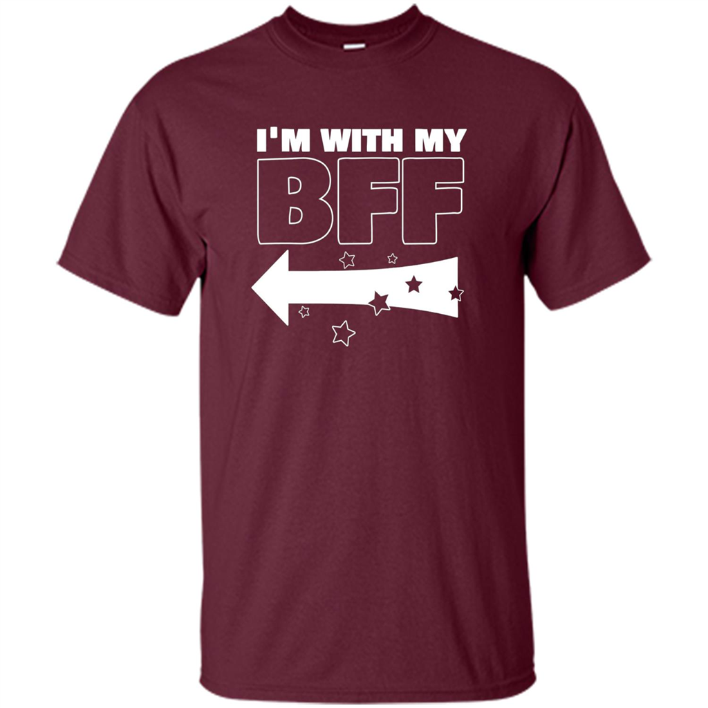 BFF Left T-shirt I'm With My BFF Maroon
