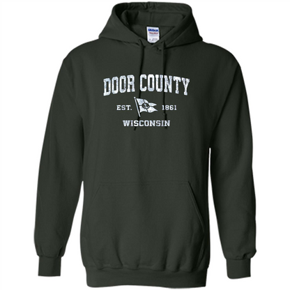 Door County Wisconsin WI Est 1861 T-shirt Forest Green