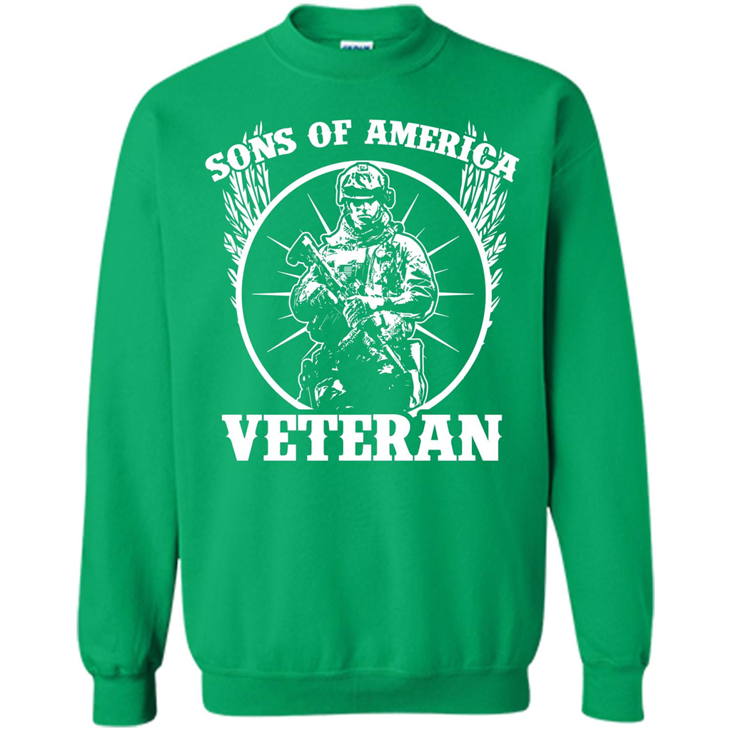 Military T-shirt Sons Of America Veteran Irish Green