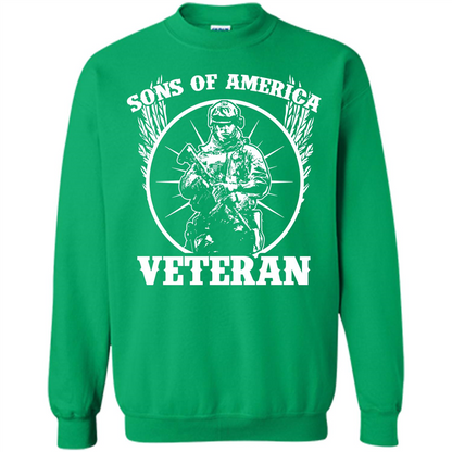 Military T-shirt Sons Of America Veteran Irish Green