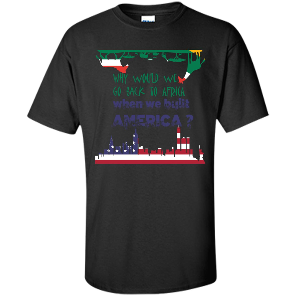 Africa - America T-shirt Build America Black