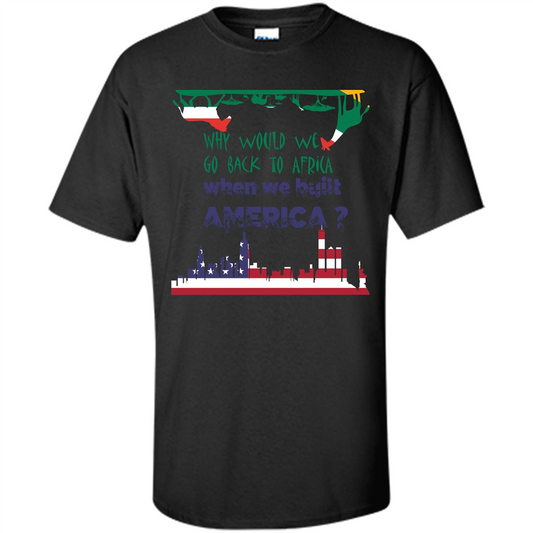 Africa - America T-shirt Build America Black