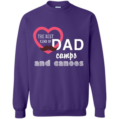 The Best Kind Of Dad Camps And Canoes T-shirt Purple