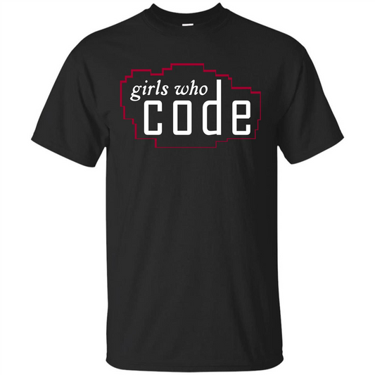 Coder T-shirt Girls Who Code T-shirt Black