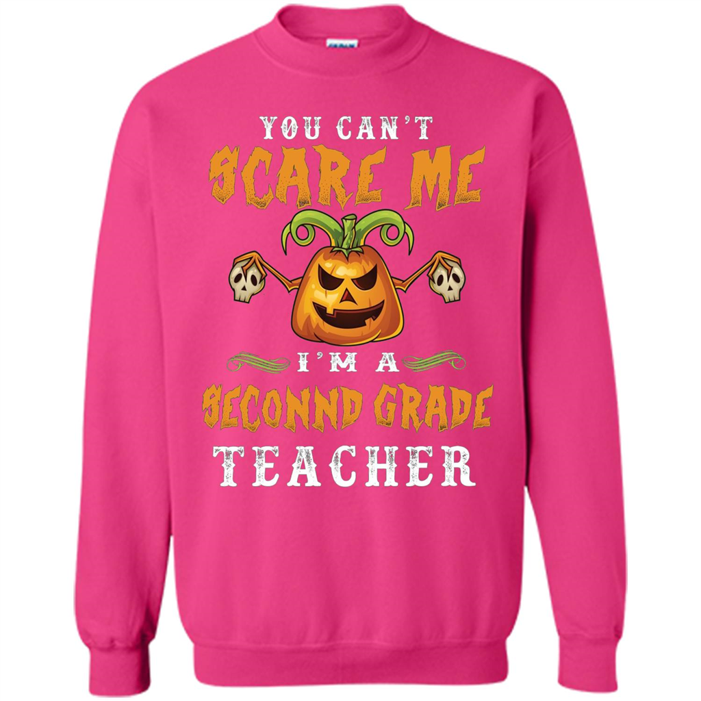 Can't Scare Me I'm A 2nd Grade Teacher Gifts - Halloween T-shirt Heliconia