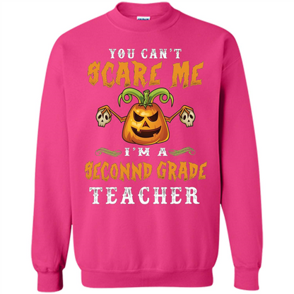 Can't Scare Me I'm A 2nd Grade Teacher Gifts - Halloween T-shirt Heliconia