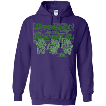Movies T-shirt Protect Our Forests T-Shirt Purple