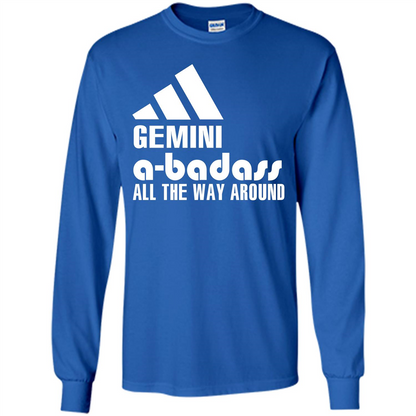 Gemini A-Badass All The Way Around T-shirt Royal
