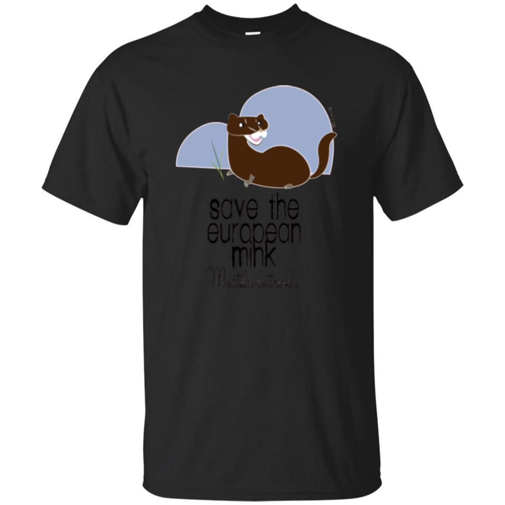 Save The European Mink T-shirt Black