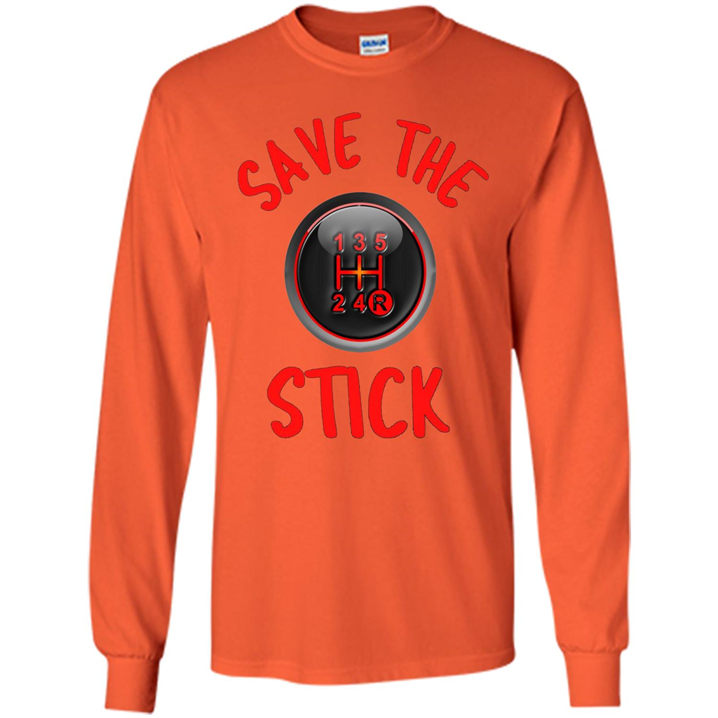 Car Racing T-Shirt Save The Stick Orange