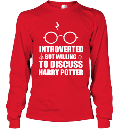Introverted But Willing To Discuss Harry Potter Long Sleeve T-Shirt Long Sleeve T-Shirt Red